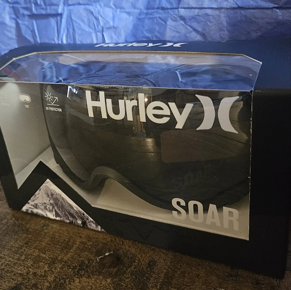 HURLEY SOAR SNOWBOARD GOGGLES: GRAY: NEW IN BOX: UNISEX: ONE SIZE FITS MOST